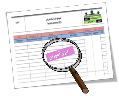 نمونه فایل قابل ویرایش متغیرهای موثر بر SEU نمونه فایل قابل ویرایش متغیرهای موثر بر SEU