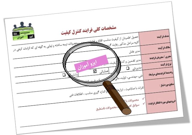 مشخصات کلی فرایند کیفیت ایزو 9001 کنترل کیفیت استاندارد ایزو 9001